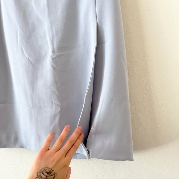 Uniqlo High Waist Drape Wrap Skirt in Blue - Picture 7 of 9